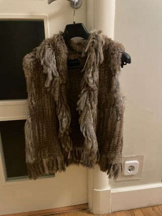 Chaleco piel conejo suave sin estrenar