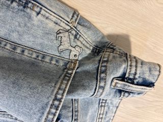 Falda larga vaquera desgastada