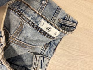 Falda larga vaquera desgastada