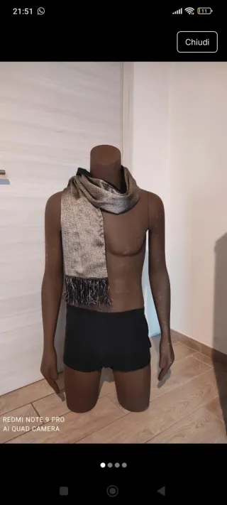 Sciarpa uomo Villa Delmitia Milano, 100% seta.