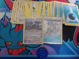 cartas pokemon (mazo de Metagross y Gyarados)