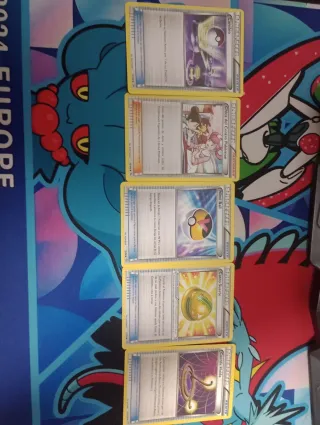 cartas pokemon (mazo de Metagross y Gyarados)