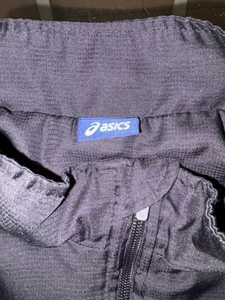 Cortavientos Asics Talla L Negro Naranja