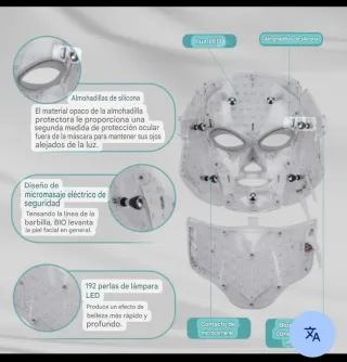Máscara LED Facial Blanca