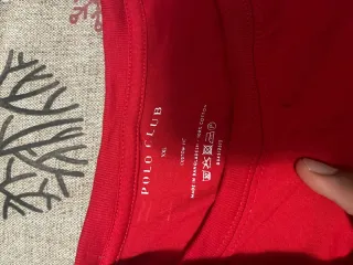 Polo Club Camiseta Roja Logo Bordado