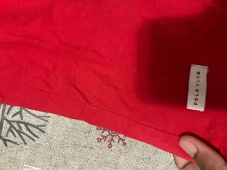 Polo Club Camiseta Roja Logo Bordado