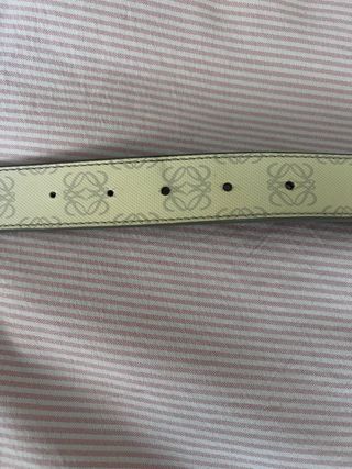 Cinturón Loewe Piel Blanco Talla S Logo