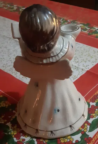 Statuina angelo corista portacandela