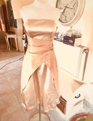 Vestido Juju & Christine dorado cóctel