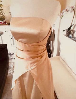 Vestido Juju & Christine dorado cóctel