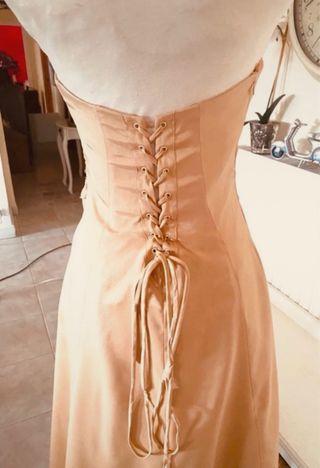 Vestido Juju & Christine dorado cóctel