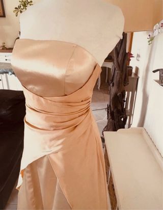 Vestido Juju & Christine dorado cóctel