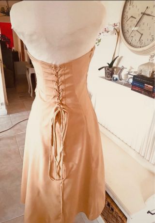 Vestido Juju & Christine dorado cóctel