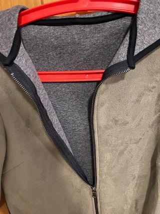 Abrigo de ante verde