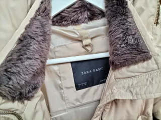 Abrigo Zara Basic Beige Talla L