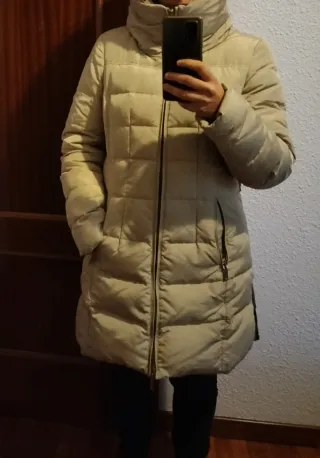 Abrigo Zara Basic Beige Talla L