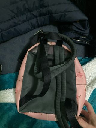 Mochila Mini Coach Flores Rosa