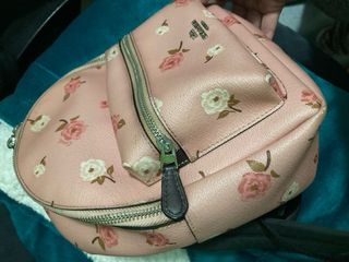 Mochila Mini Coach Flores Rosa