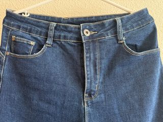 Pantalón vaquero flare mujer azul