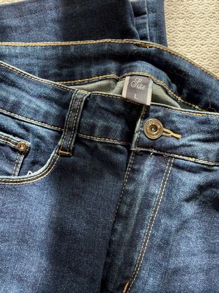 Pantalón vaquero flare mujer azul