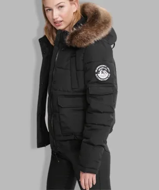 Chaqueta Bomber Superdry Negra con Capucha