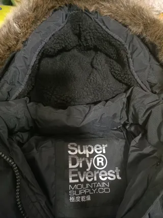 Chaqueta Bomber Superdry Negra con Capucha