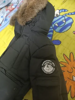 Chaqueta Bomber Superdry Negra con Capucha