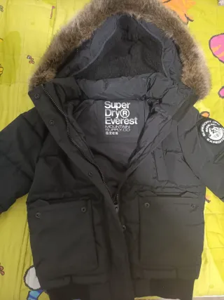 Chaqueta Bomber Superdry Negra con Capucha