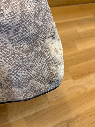 Bolso bandolera piel serpiente bambú