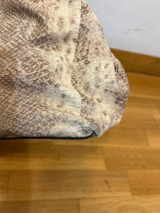 Bolso bandolera piel serpiente bambú