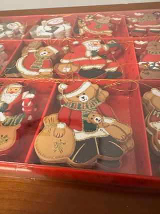 Adornos Navideños Madera Set 48 piezas