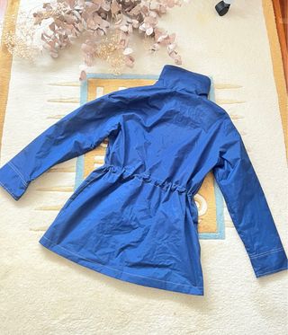 Parka impermeable azul mujer