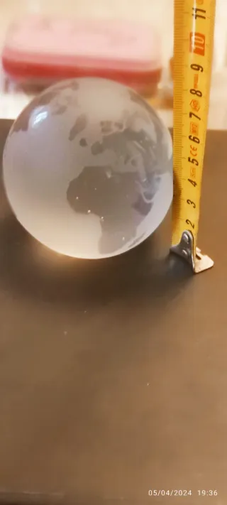 Pisapapeles cristal murano mapa mundi bola grande