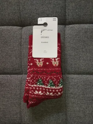 Calcetines Oysho Navidad Reindeer Christmas Talla