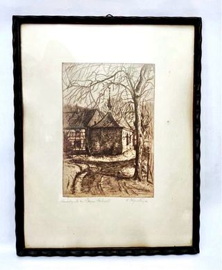 Antiguo grabado/aguafuerte Hans Jäger Küper