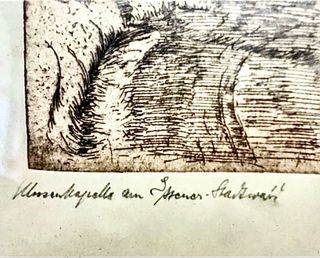 Antiguo grabado/aguafuerte Hans Jäger Küper