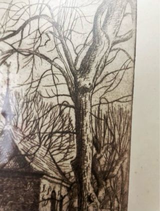 Antiguo grabado/aguafuerte Hans Jäger Küper