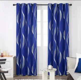 Set 2 Tende Opache Isolanti Blu 168x183