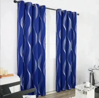 Set 2 Tende Opache Isolanti Blu 168x183