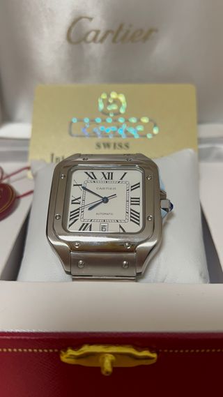 Reloj Cartier Santos Plata