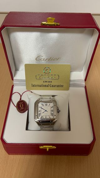 Reloj Cartier Santos Plata