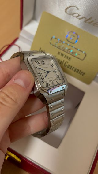 Reloj Cartier Santos Plata