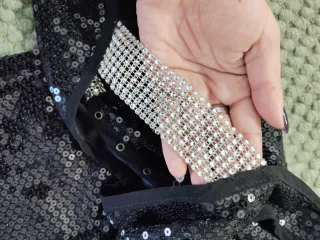 Vestido fiesta lentejuelas negro