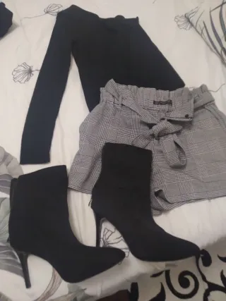 Conjunto Mujer Top y Shorts de vestir