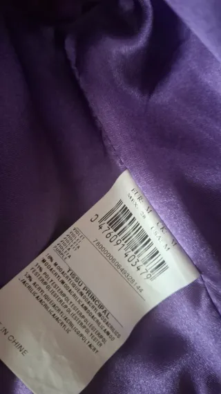 Gilet pelliccia sintetica viola Tg. M