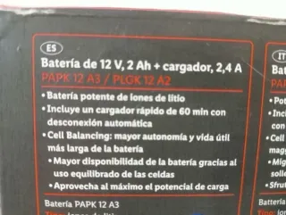 Set Batería y Cargador 12V PARKSIDE
