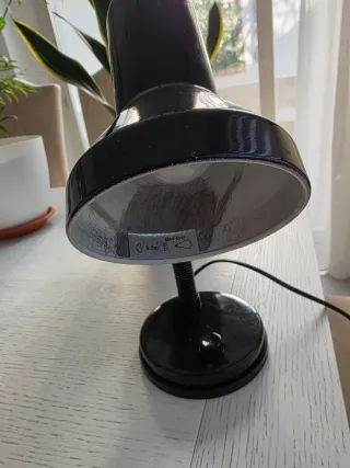 Lámpara Escritorio Negra Flexible con bombilla led