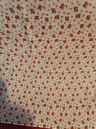 Foulard donna fantasia floreale e pois blu nuovo