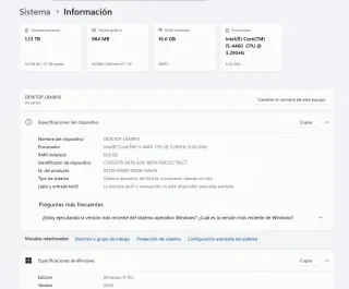 Ordenador i5 - 16GB RAM y Monitor HP 25"