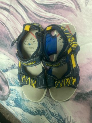 Sandalias Pablosky Azul y Amarillo Talla 35